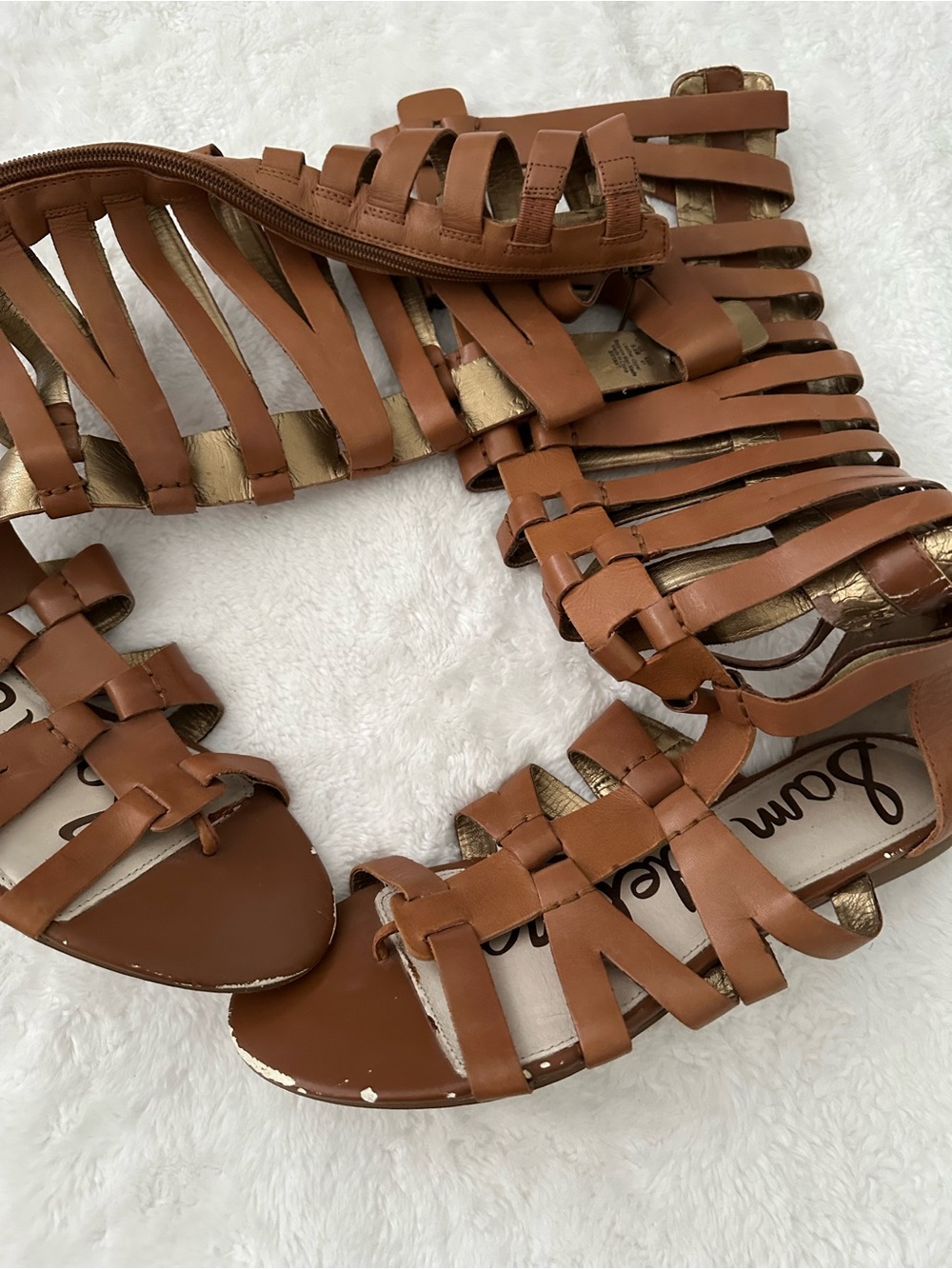 Sam Edelman Tan Brown Strappy Gladiator Sandals